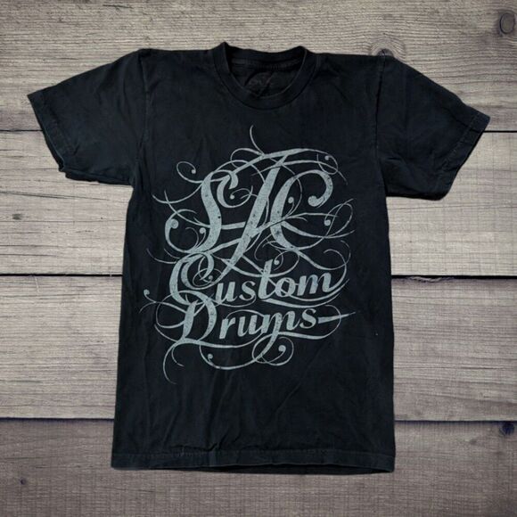 Retro Y2K SJC CUSTOM DRUMS LOGO Mens Small Shirt - Picture 1 of 5